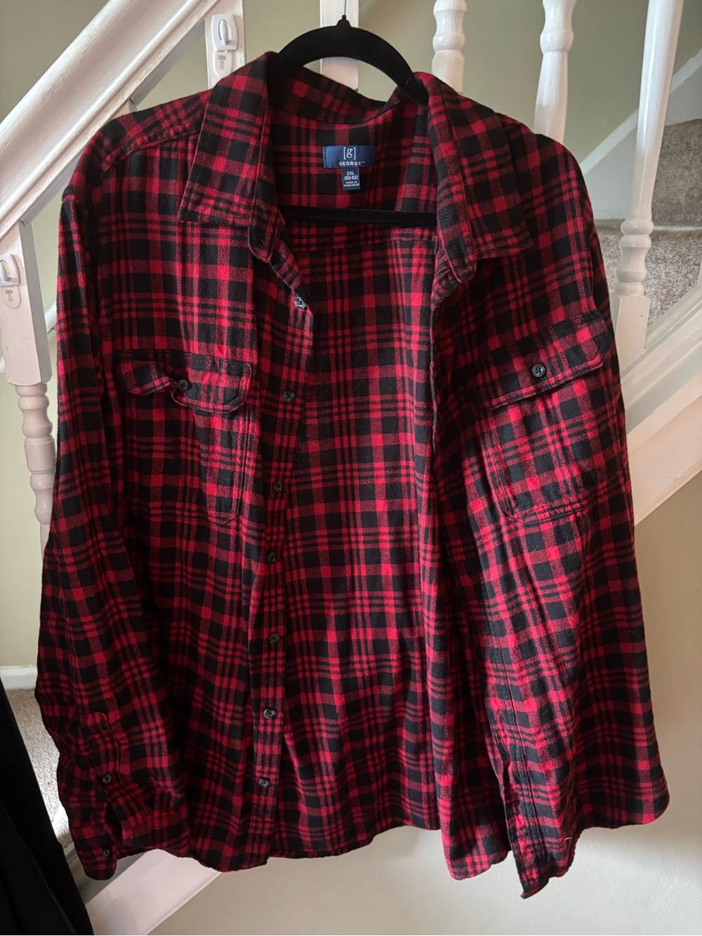 George Red and Black Plaid Shirt
